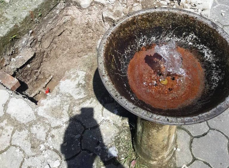 Caivano, riparata la fontana in villa comunale
