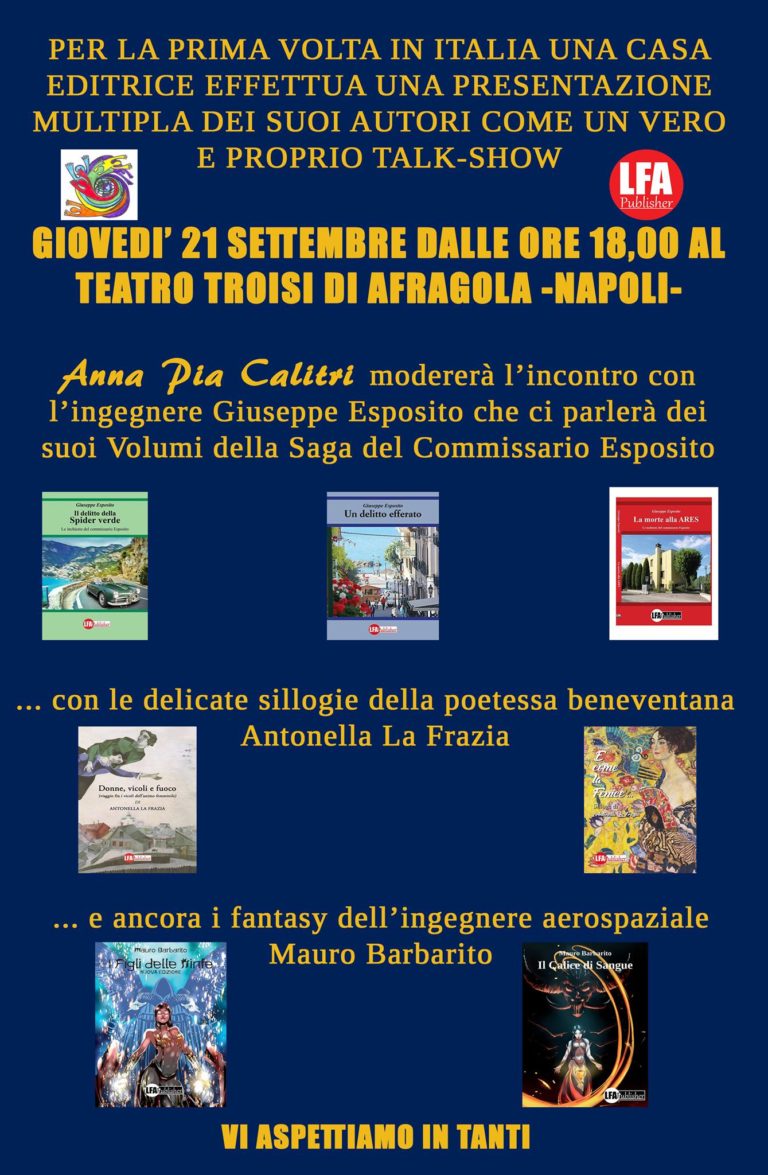 Talk-show letterario ad Afragola, con LFA publisher di Caivano
