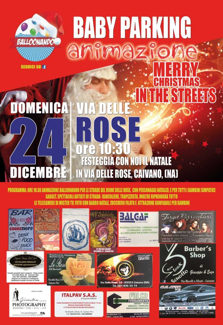 Merry Christmas in the streets, il 24 dicembre a via delle Rose