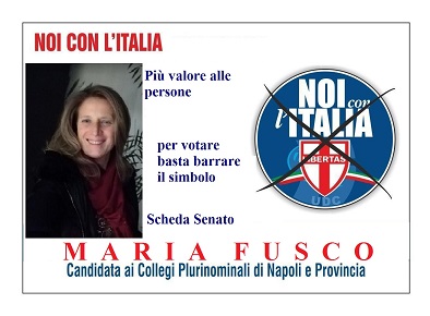 Maria Fusco (Noi con l’Italia) si presenta agli elettori giovedì 15 febbraio