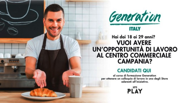 Progetto Generation al centro Campania, per giovani disoccupati