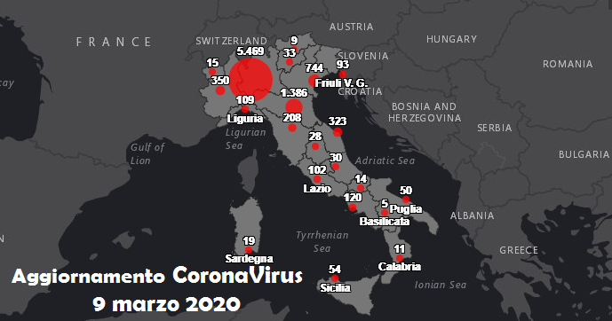CoronaVirus. 1598 casi rispetto a ieri, 14 in Campania. Nord in ginocchio.