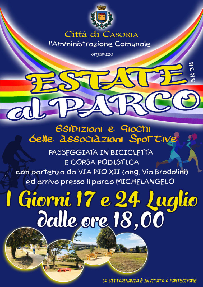 “Estate al Parco”, l’iniziativa a favore dello sport, il 17 e il 24 luglio a Casoria