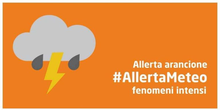 Allerta meteo arancione, dalle 18 di oggi alle 18 di domani