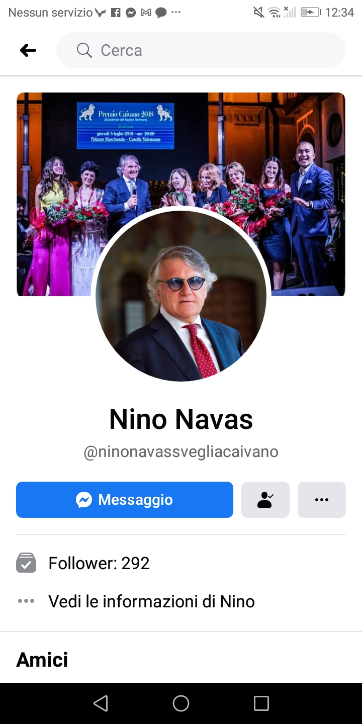 Furto d’identità a Nino Navas. Segnalate il profilo fake