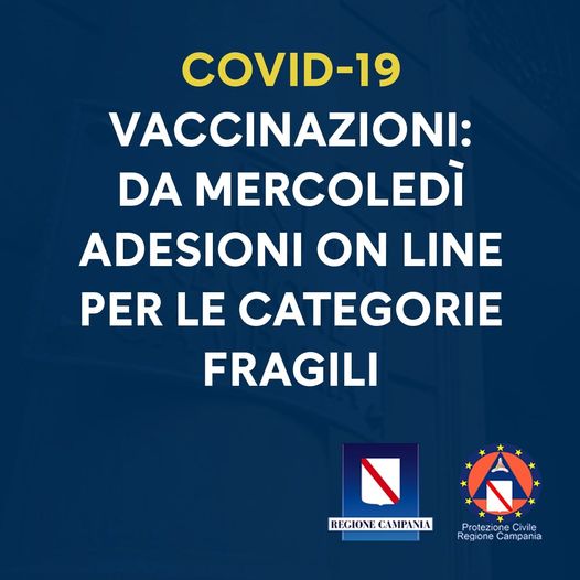 Pronta la campagna vaccinale per le categorie fragili, a partire dal 17 marzo