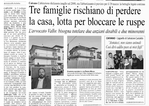 Abbattimento via Micca. Raffaele Castaldo scrive a Mattarella: ‘Meglio il carcere’