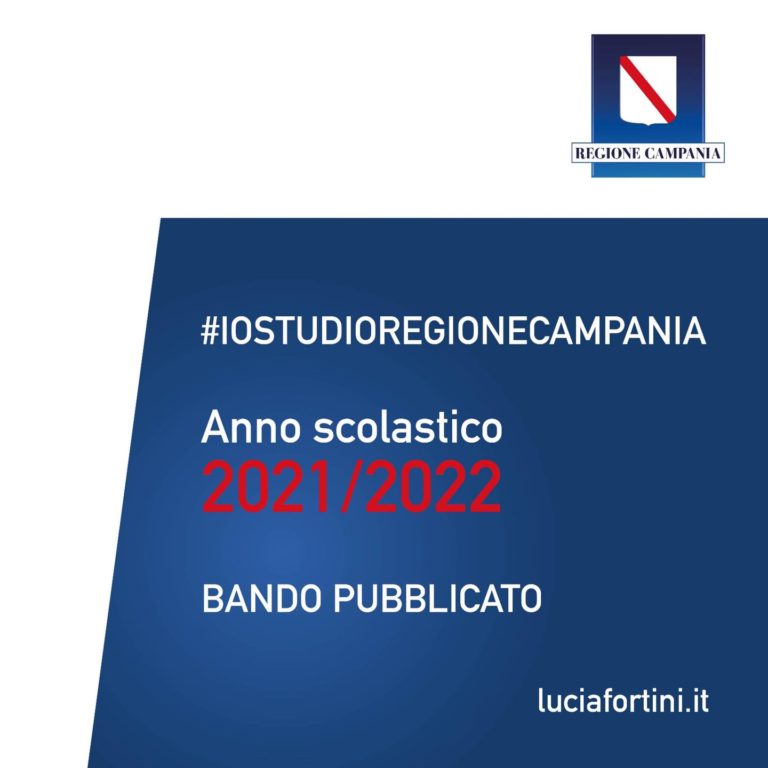 Borse di studio 2021/2022. On line il bando #IOSTUDIOREGIONECAMPANIA