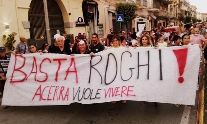 Giovedì 28 luglio, ad Acerra, manifestazione contro i roghi tossici