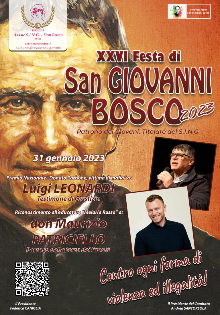 Don Maurizio Patriciello e Luigi Leonardi alla Festa di San Giovanni Bosco 2023