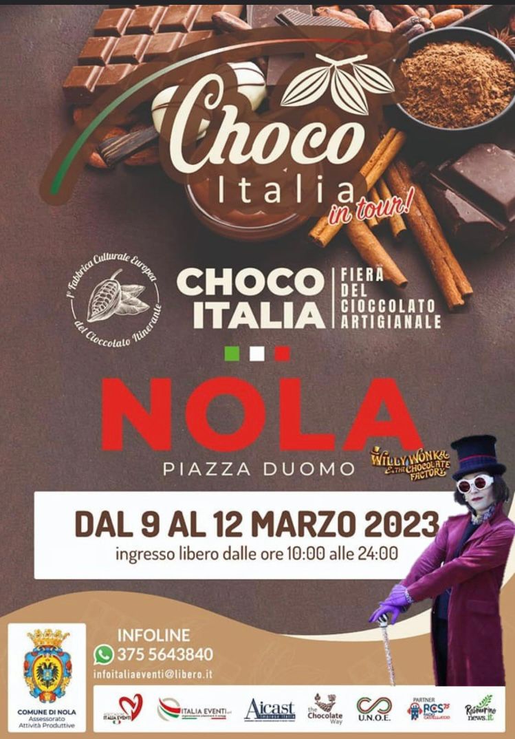 Choco Italia Tour, Nola diventa “capitale del cioccolato” dal 9 al 12 marzo