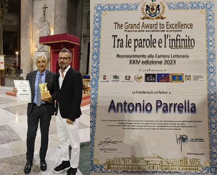 Nuovo riconoscimento per Antonio Parrella, il “The Award to Excellence” 2023