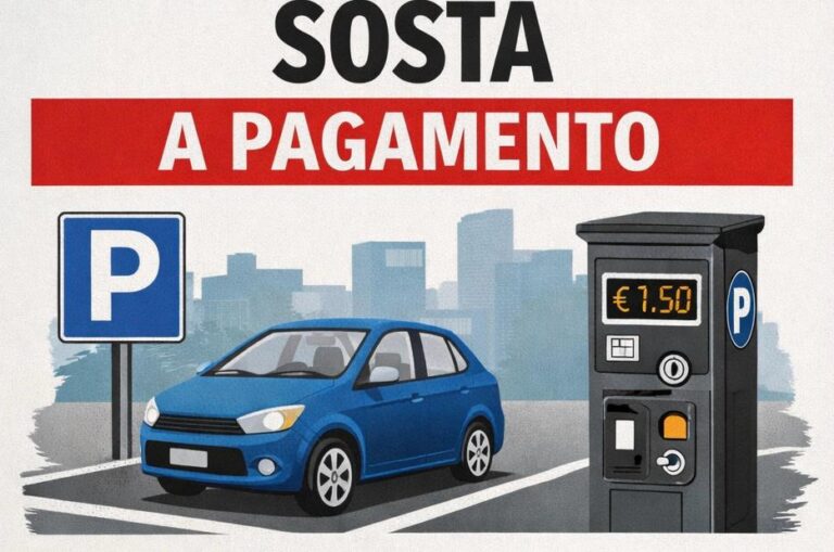 Ripristino delle aree di sosta a pagamento, in alcune strade non ancora attiva